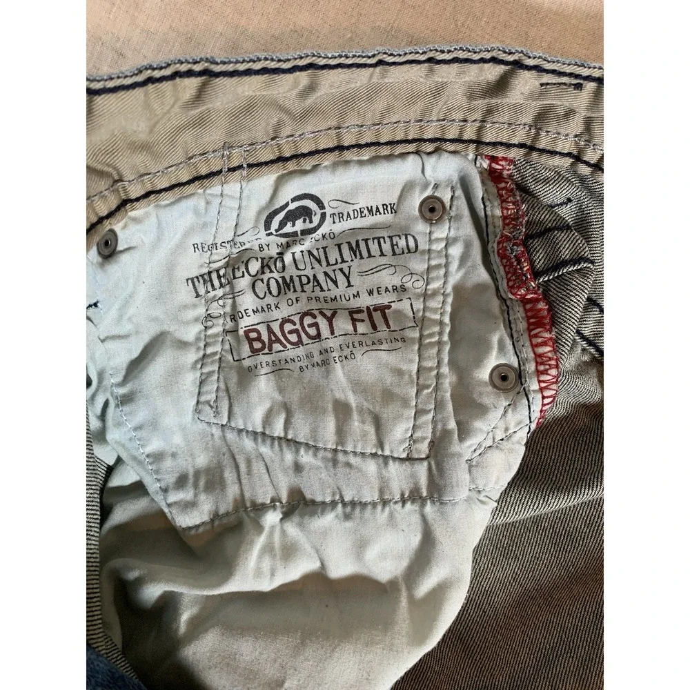 Ecko Unltd Men's Denim Jeans Hip Hop Skater Baggy Y2K‎ Size 36